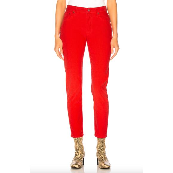 Acne Studios x Bla Konst Melk Corduroy Trousers in Red Women's Size 26 - Picture 3 of 13
